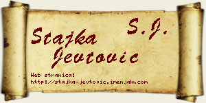 Stajka Jevtović vizit kartica